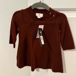 Banana Republic Baby Burgundy Button-Shoulder Dress